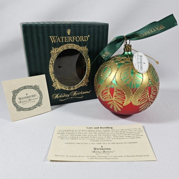 Waterford Nostalgic Collection Limited Series Peacock Grande Ball Ornament - Picture 1 of 12